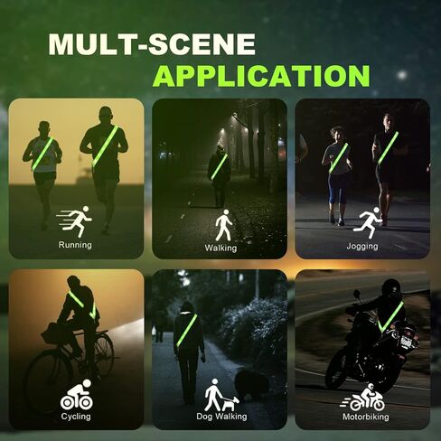 Meokkaebi Night Walking Safety Gear,Refllective Running Gear,High-Visibility Reflective Vest for Walking,Dogs Walking and Running at Night-Up to 10 hrs on USB-C Rechargeable Battery with Display in Kuwait