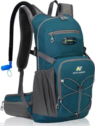 N NEVO RHINO Hydration Backpack, 18L Hiking Backpack with 3L Water Bladder | Multipurpose Water Backpack High Flow Bite, Insulated Hydration Pack Ideal for Hiking and Cycling in Kuwait
