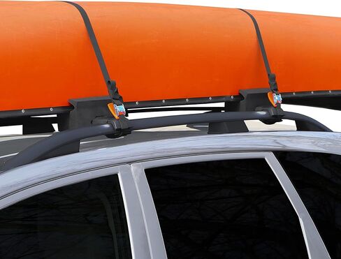 Rightline Gear Canoe Carrier with Large Foam Blocks, Attaches with or Without Roof Rack in Kuwait