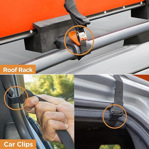 Rightline Gear Canoe Carrier with Large Foam Blocks, Attaches with or Without Roof Rack in Kuwait