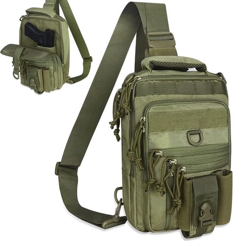 DegeTMVe المزدوج مسدس الحافظة حقيبة صدر للرجال أخفى حمل الرافعة Crossbody التكتيكية المدى بندقية قابلة للتحويل على ظهره اطلاق النار الصيد in Kuwait