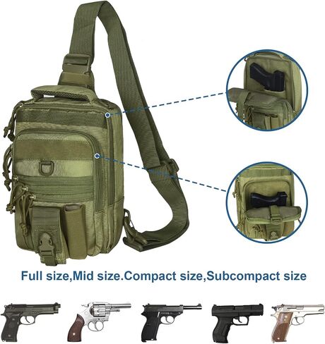 DegeTMVe المزدوج مسدس الحافظة حقيبة صدر للرجال أخفى حمل الرافعة Crossbody التكتيكية المدى بندقية قابلة للتحويل على ظهره اطلاق النار الصيد in Kuwait