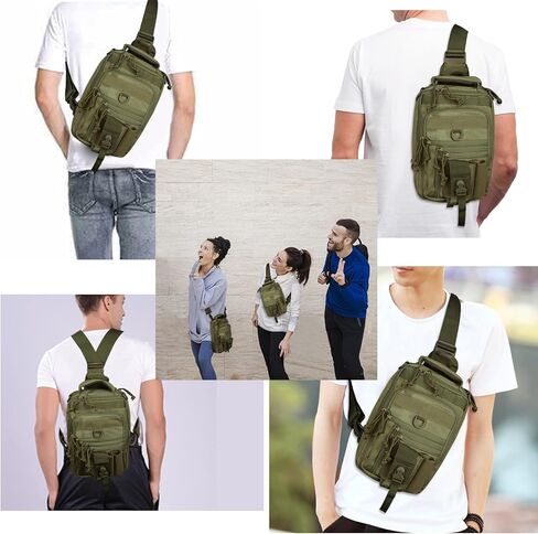 DegeTMVe المزدوج مسدس الحافظة حقيبة صدر للرجال أخفى حمل الرافعة Crossbody التكتيكية المدى بندقية قابلة للتحويل على ظهره اطلاق النار الصيد in Kuwait