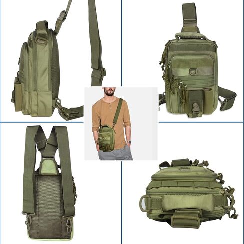 DegeTMVe المزدوج مسدس الحافظة حقيبة صدر للرجال أخفى حمل الرافعة Crossbody التكتيكية المدى بندقية قابلة للتحويل على ظهره اطلاق النار الصيد in Kuwait
