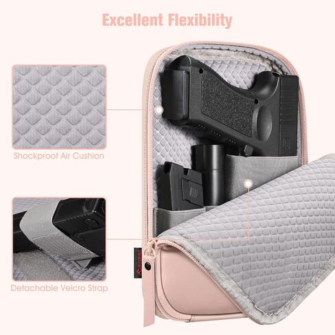 FINPAC Concealed Carry Gun Pouch, Soft Pistol Case Fanny Pack Waist Belt Firearm Bag with Holster for Handgun, Air Gun, Men, Women in Kuwait