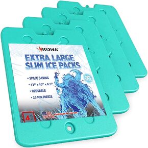 Kona XXL Ice Packs for Coolers – 2 lb Reusable Slim Freezer Packs, Long-Lasting Dry Ice Alternative for Cooler Bags, 13×10 Inch, Fast Freeze (-5 °C), Available in Multiple Pack Quantities in Saudi Arabia