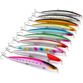 مجموعة أدوات جذب الصيد والطُعم، طُعم المياه العلوية طُعم كرنك طُعم بلاستيكي، صندوق أدوات صيد السمك طُعم سباحة لسمك السلمون المرقط in Kuwait