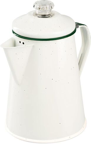 GSI Outdoors Percolator Coffee Pot | Enamelware Campfire Coffee Boiler Kettle for Outdoor Camping Cookware, Cabin, RV, Kitchen, Hunting & Backpacking in Kuwait
