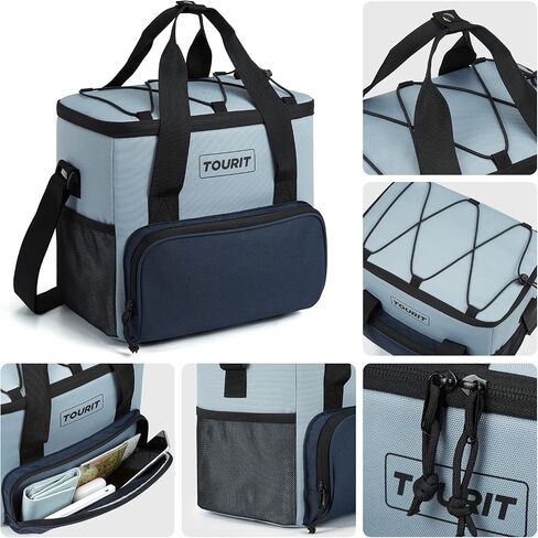 TOURIT Small Soft Cooler Bag Insulated, 24/35/46-Can Lunch Cooler Bag, Ice Chest, 14.6/24/32L Leakproof & Portable Coolers for Picnic, Beach, Camping, Work, Travel, Trip in Kuwait