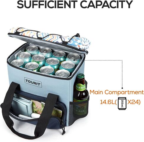TOURIT Small Soft Cooler Bag Insulated, 24/35/46-Can Lunch Cooler Bag, Ice Chest, 14.6/24/32L Leakproof & Portable Coolers for Picnic, Beach, Camping, Work, Travel, Trip in Kuwait