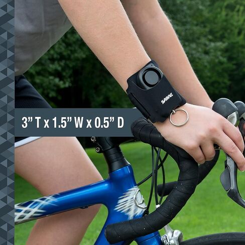 SABRE Runner Pepper Gel, Maximum Police Strength OC Spray, Reflective Hand Strap for Easy Carry & Quick Access, 35 Bursts, Secure & Easy to Use Safety, Optional Clip-On Alarm & LED Armband Combos in Kuwait