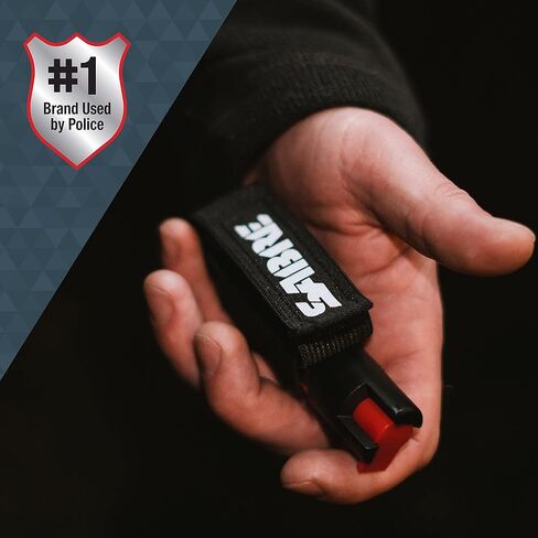 جل الفلفل SABER Runner، رذاذ OC بقوة الشرطة القصوى، حزام يد عاكس لسهولة الحمل والوصول السريع، 35 طلقة، آمن وسهل الاستخدام، إنذار اختياري ومجموعات شارة LED in Kuwait