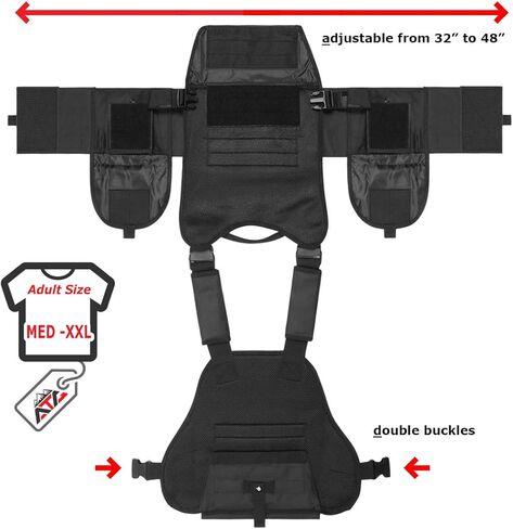 ATG واجب سترة 11 "X13" إنفاذ القانون وحدات القتالية المدرب التدريب الوزن قابل للتعديل تنفس ثلاثية الأبعاد شبكة بطانة مولي بالز in Kuwait