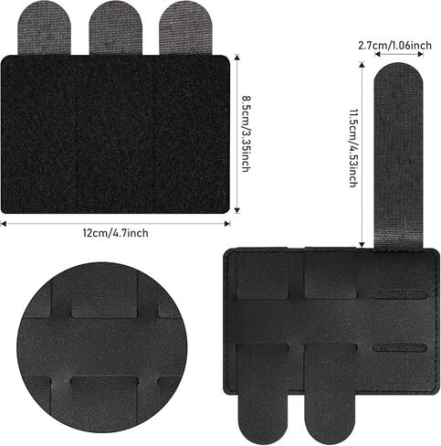 3 Pieces Molle Patches Attachment Tactical Patch Display Board Black Molle Patches for Backpacks Military Army Patches Hook and Loop Visor Cover (2 Columns Style) in Saudi Arabia