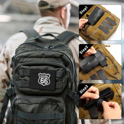3 Pieces Molle Patches Attachment Tactical Patch Display Board Black Molle Patches for Backpacks Military Army Patches Hook and Loop Visor Cover (2 Columns Style) in Saudi Arabia