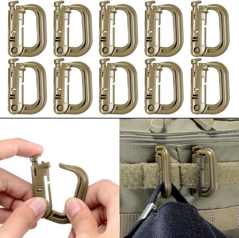 BOOSTEADY 36PCS Attachments for Tactical Backpack Vest Belt,D-Ring Grimloc Locking Gear Clip, Web Dominator Elastic Strings, Strap Management Tool Buckle,Hydration Tube Clips,Key Ring,MOLLE Bag in Saudi Arabia