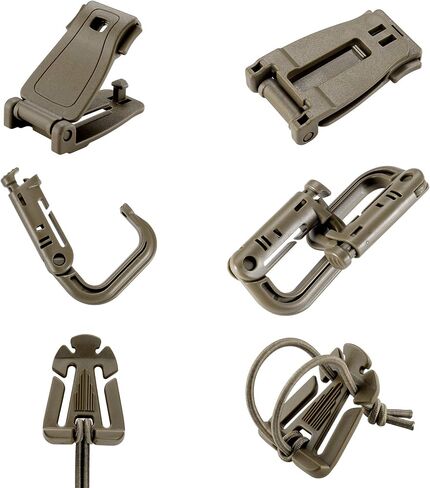BOOSTEADY 36PCS Attachments for Tactical Backpack Vest Belt,D-Ring Grimloc Locking Gear Clip, Web Dominator Elastic Strings, Strap Management Tool Buckle,Hydration Tube Clips,Key Ring,MOLLE Bag in Saudi Arabia