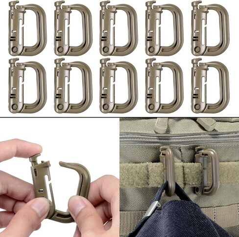 BOOSTEADY 36PCS Attachments for Tactical Backpack Vest Belt,D-Ring Grimloc Locking Gear Clip, Web Dominator Elastic Strings, Strap Management Tool Buckle,Hydration Tube Clips,Key Ring,MOLLE Bag in Kuwait