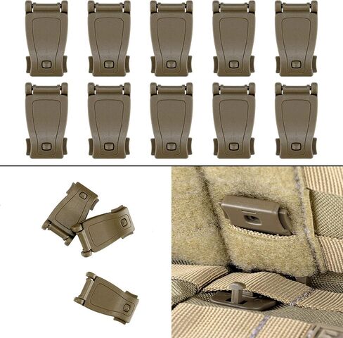 BOOSTEADY 36PCS Attachments for Tactical Backpack Vest Belt,D-Ring Grimloc Locking Gear Clip, Web Dominator Elastic Strings, Strap Management Tool Buckle,Hydration Tube Clips,Key Ring,MOLLE Bag in Kuwait