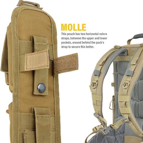 WYNEX Tactical Molle Accessory Pouch, Backpack Shoulder Strap Bag Shoulder Tape Additional Bag Multifunctional Hunting Tools Pouch in Kuwait