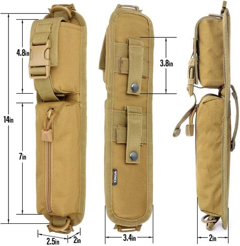 WYNEX Tactical Molle Accessory Pouch, Backpack Shoulder Strap Bag Shoulder Tape Additional Bag Multifunctional Hunting Tools Pouch in Kuwait