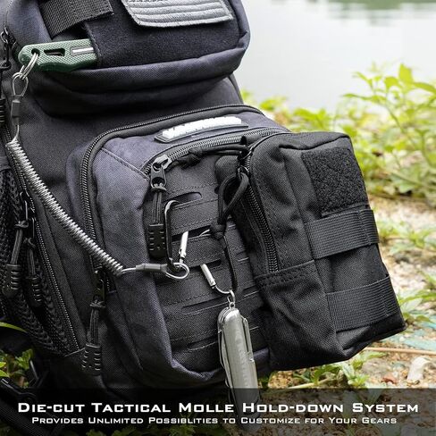 KastKing Blowbak Fishing Sling Bag, Fishing Backpack with Rod Holder | Fishing Bag Storge Fishing Gear, Gift for Men, Molle System, Water-Resistant Material in Kuwait