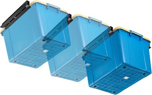 والماستر رف صندوق تخزين علوي لـ 3 صناديق، دعامة تخزين في السقف للجراج لحمل حقائب حمل جالون، منظم تخزين معدني شديد التحمل in Kuwait