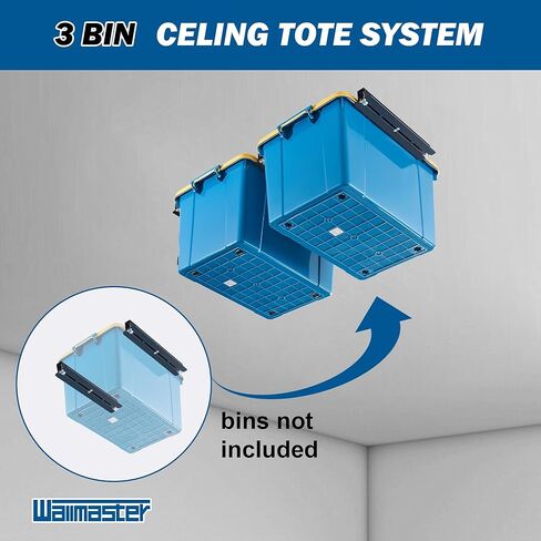 والماستر رف صندوق تخزين علوي لـ 3 صناديق، دعامة تخزين في السقف للجراج لحمل حقائب حمل جالون، منظم تخزين معدني شديد التحمل in Kuwait
