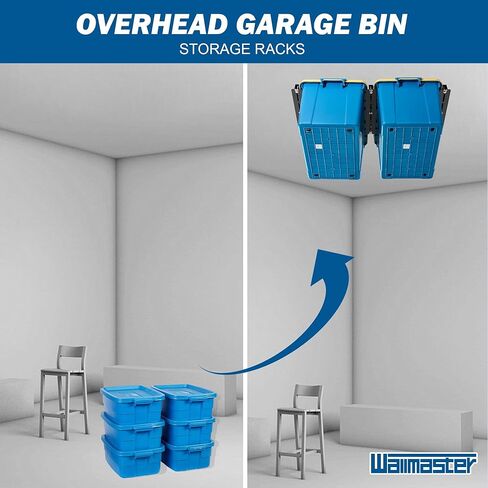 والماستر رف صندوق تخزين علوي لـ 3 صناديق، دعامة تخزين في السقف للجراج لحمل حقائب حمل جالون، منظم تخزين معدني شديد التحمل in Kuwait