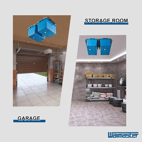 والماستر رف صندوق تخزين علوي لـ 3 صناديق، دعامة تخزين في السقف للجراج لحمل حقائب حمل جالون، منظم تخزين معدني شديد التحمل in Kuwait