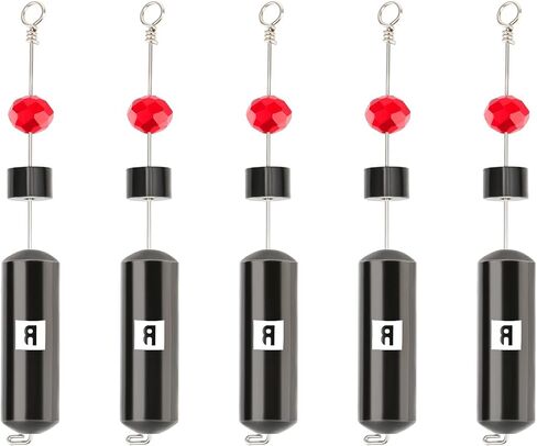 Booms Fishing CRR Carolina Ready Rigs for Bass Fishing Saltwater, 5pcs Brass Pre-Rigged Kit, Fishing Weights Bullet Weights Keeper, 4 Sizes 1/4oz 1/2oz 3/4oz 1oz in Saudi Arabia