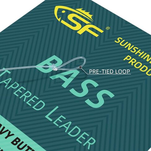 SF Pre-Tied Loop Fly Fishing Tapered Leader Nylon Clear Trout Freshwater Saltwater Bonefish Permit Bass Salmon Steelhead 7.5FT 9FT 10FT 12FT 15FT 0X 1X 2X 3X 4X 5X 6X 7X in Saudi Arabia