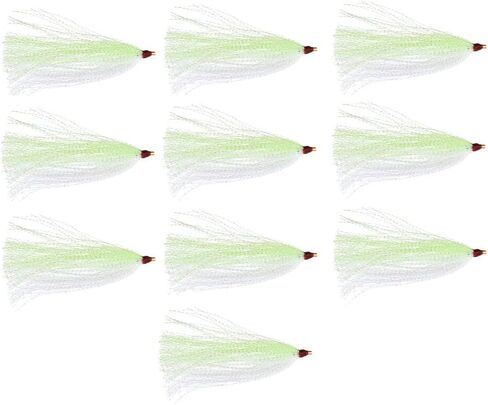 LAST CAST TACKLE دعابة Bucktail - 10 عبوات - 5 ألوان للاختيار من بينها in Kuwait