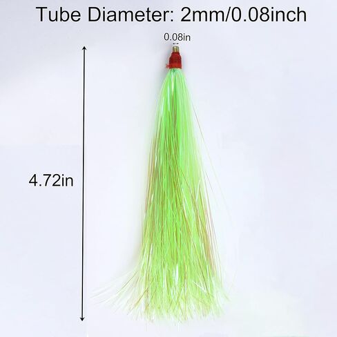 Fishing Teasers,12/18pcs Saltwater Bucktail Teasers Mylar Flash Teaser Tail Trolling Skirt Lures for Flounder Rigs Saltwater Fishing Lures Plugs 3 Colors in Kuwait