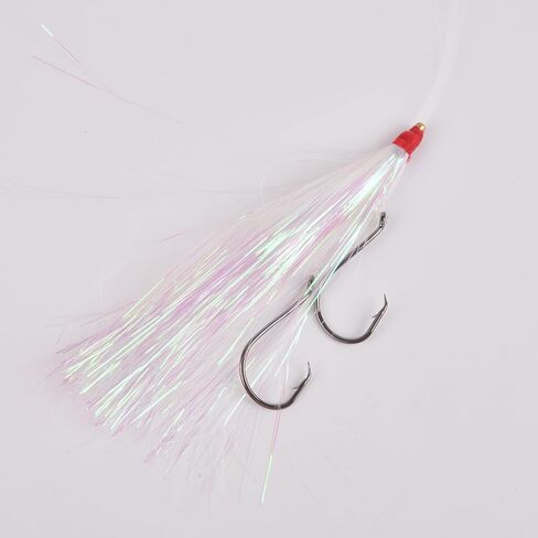 Fishing Teasers,12/18pcs Saltwater Bucktail Teasers Mylar Flash Teaser Tail Trolling Skirt Lures for Flounder Rigs Saltwater Fishing Lures Plugs 3 Colors in Kuwait