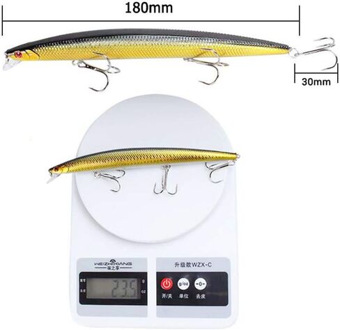 مجموعة أدوات جذب الصيد والطُعم، طُعم المياه العلوية طُعم كرنك طُعم بلاستيكي، صندوق أدوات صيد السمك طُعم سباحة لسمك السلمون المرقط in Kuwait