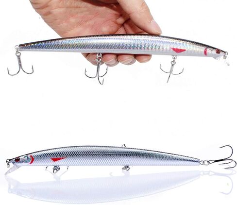 مجموعة أدوات جذب الصيد والطُعم، طُعم المياه العلوية طُعم كرنك طُعم بلاستيكي، صندوق أدوات صيد السمك طُعم سباحة لسمك السلمون المرقط in Kuwait