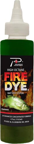 PAUTZKE'S Fire Dye Bait Dye System - Accesorios De Pesca Color Enhancer for Live Fish Bait - UV Enhanced Fish Attractant for Freshwater & Saltwater - Bait Accessories Fishing Dye - 4 oz (Chartreuse) in Saudi Arabia