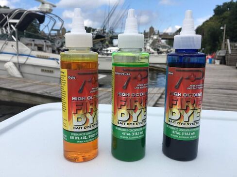 PAUTZKE'S Fire Dye Bait Dye System - Accesorios De Pesca Color Enhancer for Live Fish Bait - UV Enhanced Fish Attractant for Freshwater & Saltwater - Bait Accessories Fishing Dye - 4 oz (Chartreuse) in Saudi Arabia