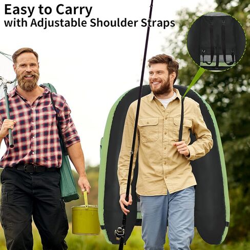 Fishing Float Tube with Adjustable Backpack Straps, Storage Pockets, Fish Ruler, Fly Fishing Boat with Pump, Oar, Rod Holder and Mount, Fins, 350LBS Load Bearing Capacity, FT003 in Saudi Arabia