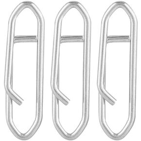 Demeras 100PCS Fishing Safety Snaps Stainless Steel Fishing Interlock Snaps Line Terminal Tackle Accessory for Outdoor Fishing(S) in Saudi Arabia