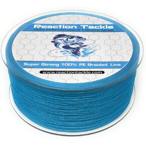 Reaction Tackle Braided Fishing Line - Pro Grade Power Performance for Saltwater or Freshwater Fish - Colored Fishing Line Braid for Extra Visibility in Saudi Arabia