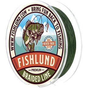 FISHLUND Braided Fishing Line, Featured Colorfast Fishing Line Braid, Strong, Smooth, Round, Sensitive, Test Pound Braided Line in Saudi Arabia