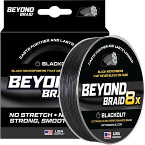 Beyond Braid Braided Fishing Line -Super Strong - Abrasion Resistant - No Stretch -Blue Camo, Moss Camo, White, Green, Pink, Blue, 4 Strand 8 Strand in Saudi Arabia