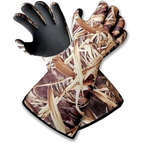 AUSCAMOTEK Waterproof Neoprene Duck Decoy Gloves - Insulated Blind Gauntlet Stay Warm and Dry for Waterfowl Hunting in Kuwait