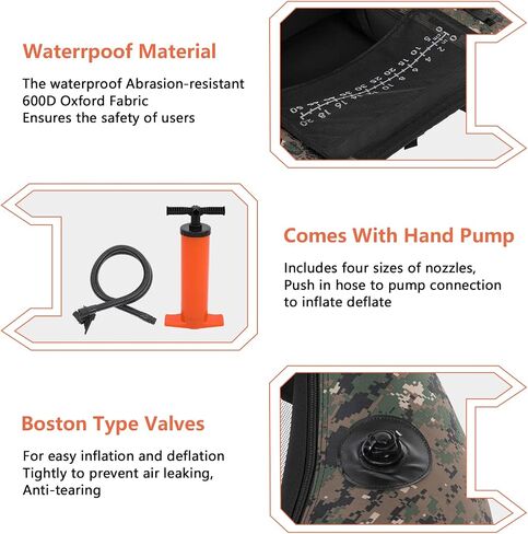 PEXMOR Inflatable Fishing Float Tube,350LBS Capacity, with Storage Pockets and Comfortable Padded Seat,Adjustable Shoulder Straps and Carry Bag, for River Lake Fishing,bass Fly Fishing in Saudi Arabia