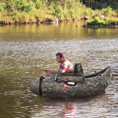 PEXMOR Inflatable Fishing Float Tube,350LBS Capacity, with Storage Pockets and Comfortable Padded Seat,Adjustable Shoulder Straps and Carry Bag, for River Lake Fishing,bass Fly Fishing in Saudi Arabia