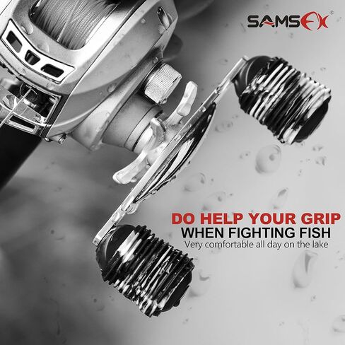 SAMSFX Rubber Fishing Reel Handle Grip Sleeve Non-Slip Baitcaster Knob Covers for Casting or Spinning Reel in Kuwait