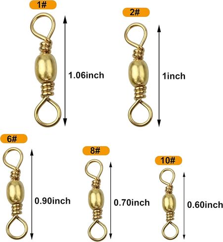 100pcs Barrel Swivels Fishing Saltwater Freshwater Fishing Tackle Line Connector Solid Ring Fishing Swivels High Strength Catfish Terminal Tackle Accessories in Saudi Arabia