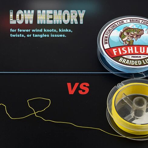 FISHLUND Braided Fishing Line, Featured Colorfast Fishing Line Braid, Strong, Smooth, Round, Sensitive, Test Pound Braided Line in Saudi Arabia